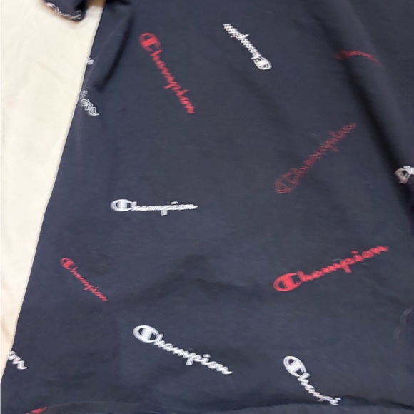 Champion Men's Black and Red Logo Tee - Picture 6 of 12